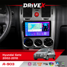 Штатна магнітола для Hyundai Getz 2002-2010 DriveX A-903 QLED 9" Android 4-ядерний 2+32Гб 4x50W(TDA7851) бездротовий CarPlay та AndroidAuto