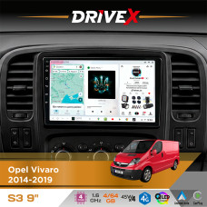 Штатна магнітола для Nissan NV300 2016-2020 DriveX S3 QLED 9" Android 8-ядерний 1.6ГГц 4x64Гб SIM-картка 3G/4G 7388 4x45W ASP TM2313 бездротовий CarPlay та AndroidAuto