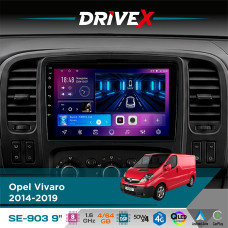 Штатна магнітола для Nissan NV300 2016-2020 DriveX SE-903 QLED 9" Android 8-ядерний 4+64Гб SIM-картка 3G/4G DSP 4x50W(TDA7851) бездротовий CarPlay та AndroidAuto