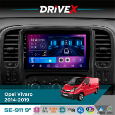 Штатна магнітола для Renault Trafic 2014-2021 DriveX SE-911 4+64Гб QLED 9" Android 4-ядерний 4x50W(TDA7851) DSP бездротовий CarPlay та AndroidAuto
