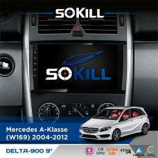 Штатна магнітола для Mercedes Vito (W639) 2006-2014 SoKill DELTA-900 9" Android 4-ядерний 2+64Гб 4x45W бездротовий CarPlay та AndroidAuto