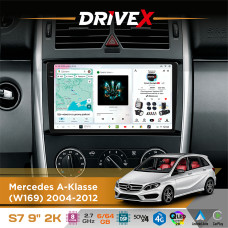 Штатна магнітола для Mercedes B-Klasse (W245) 2005-2011 DriveX S7 2K QLED 9" Android 8-ядерний 2.7ГГц 6x64Гб SIM-картка 3G/4G AK7808 AB 4x50W DSP AK7739 VELVET бездротовий CarPlay та AndroidAuto