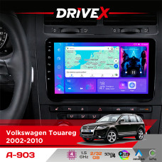 Штатна магнітола для Volkswagen Touareg 2002-2010 DriveX A-903 QLED 9" Android 4-ядерний 2+32Гб 4x50W(TDA7851) бездротовий CarPlay та AndroidAuto