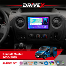 Штатна магнітола для Opel Movano (B) 2010-2019 DriveX A-1001 10" Android 4-ядерний 2+32Гб 4x45W бездротовий CarPlay та AndroidAuto