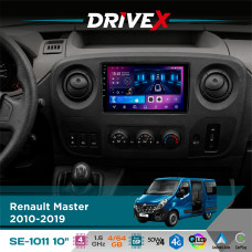 Штатна магнітола для Opel Movano (B) 2010-2019 DriveX SE-1011 QLED 10" Android 4-ядерний 4+64Гб DSP 4x50W(TDA7851) бездротовий CarPlay та AndroidAuto