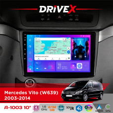 Штатна магнітола для Mercedes Vito (W639) 2003-2014 DriveX A-1003 QLED 10" Android 2+32Гб 4-ядерний 4x50W(TDA7851) бездротовий CarPlay та AndroidAuto