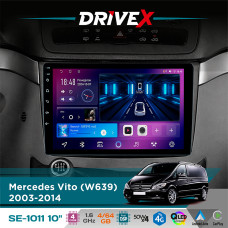 Штатна магнітола для Mercedes Viano (W639) 2003-2014 DriveX SE-1011 QLED 10" Android 4-ядерний 4+64Гб DSP 4x50W(TDA7851) бездротовий CarPlay та AndroidAuto
