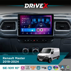 Штатна магнітола для Opel Movano 2019-2021 DriveX SE-1011 QLED 10" Android 4-ядерний 4+64Гб DSP 4x50W(TDA7851) бездротовий CarPlay та AndroidAuto
