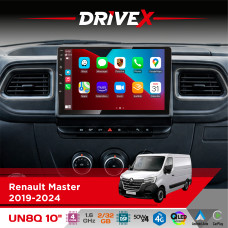 Штатна магнітола для Renault Master 2019-2024 DriveX UN8 QLED 10" Android 4-ядерний 2x32Гб 4x45W бездротовий CarPlay та AndroidAuto
