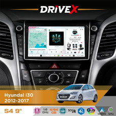 Штатна магнітола для Hyundai Elantra GT (GD) 2012-2017 DriveX S4 QLED 9" Android 8-ядерний 1.6ГГц 4x64Гб SIM-картка 3G/4G TDA7851 4x50W DSP AK7604 бездротовий CarPlay та AndroidAuto