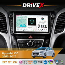 Штатна магнітола для Hyundai Elantra GT (GD) 2012-2017 DriveX S7 2K QLED 9" Android 8-ядерний 2.7ГГц 6x64Гб SIM-картка 3G/4G AK7808 AB 4x50W DSP AK7739 VELVET бездротовий CarPlay та AndroidAuto