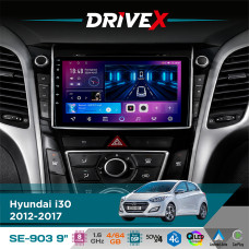 Штатна магнітола для Hyundai i30 2012-2017 DriveX SE-903 QLED 9" Android 8-ядерний 4+64Гб SIM-картка 3G/4G DSP 4x50W(TDA7851) бездротовий CarPlay та AndroidAuto