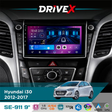 Штатна магнітола для Hyundai Elantra GT (GD) 2012-2017 DriveX SE-911 4+64Гб QLED 9" Android 4-ядерний 4x50W(TDA7851) DSP бездротовий CarPlay та AndroidAuto