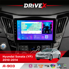 Штатна магнітола для Hyundai Sonata (YF) 2010-2014 DriveX A-903 QLED 9" Android 4-ядерний 2+32Гб 4x50W(TDA7851) бездротовий CarPlay та AndroidAuto