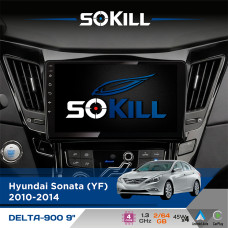 Штатна магнітола для Hyundai Sonata (YF) 2010-2014 SoKill DELTA-900 9" Android 4-ядерний 2+64Гб 4x45W бездротовий CarPlay та AndroidAuto