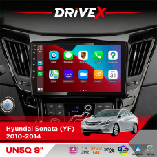 Штатна магнітола для Hyundai Sonata (YF) 2010-2014 DriveX UN5 QLED 9" Android 4-ядерний 2+32Гб 4x45W бездротовий CarPlay та AndroidAuto