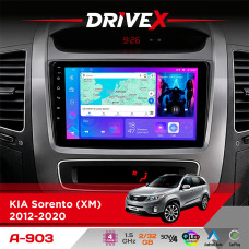 Штатна магнітола для KIA Sorento (XM) 2012-2020 DriveX A-903 QLED 9" Android 4-ядерний 2+32Гб 4x50W(TDA7851) бездротовий CarPlay та AndroidAuto