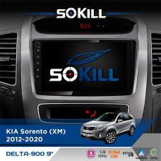 Штатна магнітола для KIA Sorento (XM) 2012-2020 SoKill DELTA-900 9" Android 4-ядерний 2+64Гб 4x45W бездротовий CarPlay та AndroidAuto