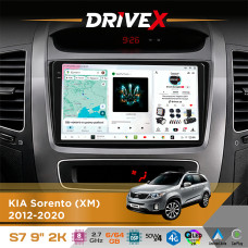 Штатна магнітола для KIA Sorento (XM) 2012-2020 DriveX S7 2K QLED 9" Android 8-ядерний 2.7ГГц 6x64Гб SIM-картка 3G/4G AK7808 AB 4x50W DSP AK7739 VELVET бездротовий CarPlay та AndroidAuto
