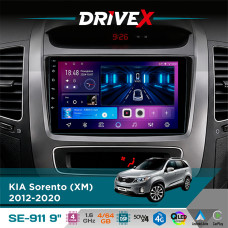 Штатна магнітола для KIA Sorento (XM) 2012-2020 DriveX SE-911 4+64Гб QLED 9" Android 4-ядерний 4x50W(TDA7851) DSP бездротовий CarPlay та AndroidAuto