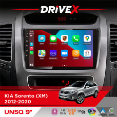 Штатна магнітола для KIA Sorento (XM) 2012-2020 DriveX UN5 QLED 9" Android 4-ядерний 2+32Гб 4x45W бездротовий CarPlay та AndroidAuto
