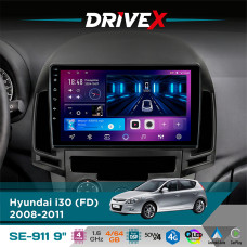 Штатна магнітола для Hyundai i30 (FD) 2008-2011 DriveX SE-911 4+64Гб QLED 9" Android 4-ядерний 4x50W(TDA7851) DSP бездротовий CarPlay та AndroidAuto