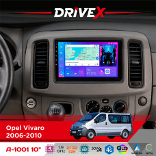 Штатна магнітола для Nissan Primastar 2006-2014 DriveX A-1001 10" Android 4-ядерний 2+32Гб 4x45W бездротовий CarPlay та AndroidAuto