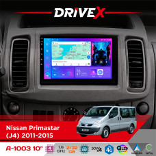 Штатна магнітола для Opel Vivaro (X83) 2011-2014 DriveX A-1003 QLED 10" Android 2+32Гб 4-ядерний 4x50W(TDA7851) бездротовий CarPlay та AndroidAuto