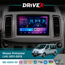 Штатна магнітола для Opel Vivaro (X83) 2011-2014 DriveX SE-1003 QLED 10" Android 8-ядерний 4+64Гб SIM-картка 3G/4G DSP 4x50W(TDA7851) бездротовий CarPlay та AndroidAuto