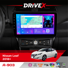 Штатна магнітола для Nissan Leaf 2018+ DriveX A-903 QLED 9" Android 4-ядерний 2+32Гб 4x50W(TDA7851) бездротовий CarPlay та AndroidAuto