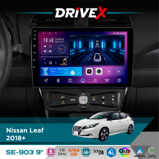 Штатна магнітола для Nissan Leaf 2018+ DriveX SE-903 QLED 9" Android 8-ядерний 4+64Гб SIM-картка 3G/4G DSP 4x50W(TDA7851) бездротовий CarPlay та AndroidAuto