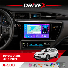 Штатна магнітола для Toyota Auris 2017-2019 DriveX A-903 QLED 9" Android 4-ядерний 2+32Гб 4x50W(TDA7851) бездротовий CarPlay та AndroidAuto
