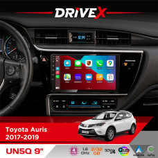 Штатна магнітола для Toyota Corolla (E170) 2017-2019 DriveX UN5 QLED 9" Android 4-ядерний 2+32Гб 4x45W бездротовий CarPlay та AndroidAuto