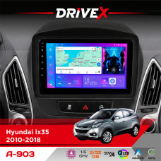 Штатна магнітола для Hyundai Tucson 2010-2018 DriveX A-903 QLED 9" Android 4-ядерний 2+32Гб 4x50W(TDA7851) бездротовий CarPlay та AndroidAuto