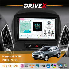 Штатна магнітола для Hyundai ix35 2010-2018 DriveX S7 2K QLED 9" Android 8-ядерний 2.7ГГц 6x64Гб SIM-картка 3G/4G AK7808 AB 4x50W DSP AK7739 VELVET бездротовий CarPlay та AndroidAuto