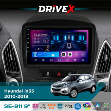 Штатна магнітола для Hyundai Tucson 2010-2018 DriveX SE-911 4+64Гб QLED 9" Android 4-ядерний 4x50W(TDA7851) DSP бездротовий CarPlay та AndroidAuto