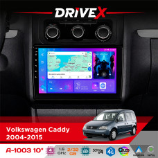 Штатна магнітола для Volkswagen Caddy 2004-2015 DriveX A-1003 QLED 10" Android 2+32Гб 4-ядерний 4x50W(TDA7851) бездротовий CarPlay та AndroidAuto