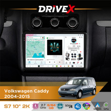 Штатна магнітола для Volkswagen Caddy 2004-2015 DriveX S7 2K QLED 10" Android 8-ядерний 2.7ГГц 6x64Гб SIM-картка 3G/4G AK7808 AB 4x50W DSP AK7739 VELVET бездротовий CarPlay та AndroidAuto