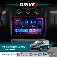 Штатна магнітола для Volkswagen Caddy 2004-2015 DriveX SE-1003 QLED 10" Android 8-ядерний 4+64Гб SIM-картка 3G/4G DSP 4x50W(TDA7851) бездротовий CarPlay та AndroidAuto