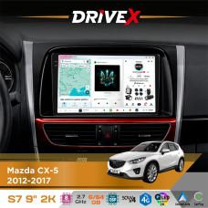 Штатна магнітола для Mazda CX-5 2012-2017 DriveX S7 2K QLED 9" Android 8-ядерний 2.7ГГц 6x64Гб SIM-картка 3G/4G AK7808 AB 4x50W DSP AK7739 VELVET бездротовий CarPlay та AndroidAuto