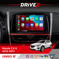 Штатна магнітола для Mazda CX-5 2012-2017 DriveX UN5 QLED 9" Android 4-ядерний 2+32Гб 4x45W бездротовий CarPlay та AndroidAuto