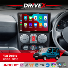 Штатна магнітола для Fiat Doblo 2000-2010 DriveX UN8 QLED 10" Android 4-ядерний 2x32Гб 4x45W бездротовий CarPlay та AndroidAuto
