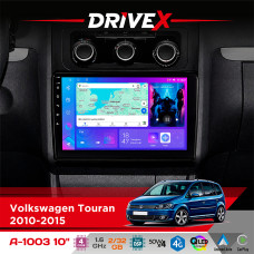 Штатна магнітола для Volkswagen Touran 2010-2015 DriveX A-1003 QLED 10" Android 2+32Гб 4-ядерний 4x50W(TDA7851) бездротовий CarPlay та AndroidAuto