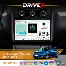 Штатна магнітола для Volkswagen Touran 2010-2015 DriveX S7 2K QLED 10" Android 8-ядерний 2.7ГГц 6x64Гб SIM-картка 3G/4G AK7808 AB 4x50W DSP AK7739 VELVET бездротовий CarPlay та AndroidAuto