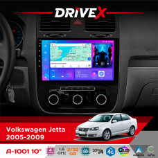 Штатна магнітола для Volkswagen Jetta 2005-2009 DriveX A-1001 10" Android 4-ядерний 2+32Гб 4x45W бездротовий CarPlay та AndroidAuto
