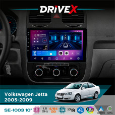 Штатна магнітола для Volkswagen Jetta 2005-2009 DriveX SE-1003 QLED 10" Android 8-ядерний 4+64Гб SIM-картка 3G/4G DSP 4x50W(TDA7851) бездротовий CarPlay та AndroidAuto