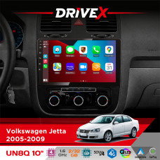 Штатна магнітола для Volkswagen Jetta 2005-2009 DriveX UN8 QLED 10" Android 4-ядерний 2x32Гб 4x45W бездротовий CarPlay та AndroidAuto