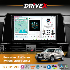 Штатна магнітола для BMW X5 M (E70) 2006-2013 DriveX S7 2K QLED 9" Android 8-ядерний 2.7ГГц 6x64Гб SIM-картка 3G/4G AK7808 AB 4x50W DSP AK7739 VELVET бездротовий CarPlay та AndroidAuto