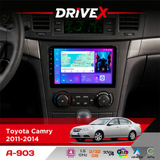 Штатна магнітола для Toyota Camry 2011-2014 DriveX A-903 QLED 9" Android 4-ядерний 2+32Гб 4x50W(TDA7851) бездротовий CarPlay та AndroidAuto