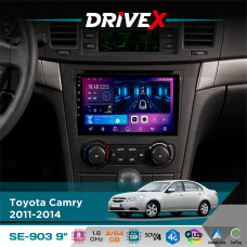 Штатна магнітола для Toyota Aurion 2011-2014 DriveX SE-903 QLED 9" Android 8-ядерний 4+64Гб SIM-картка 3G/4G DSP 4x50W(TDA7851) бездротовий CarPlay та AndroidAuto